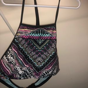 Patterned bikini top